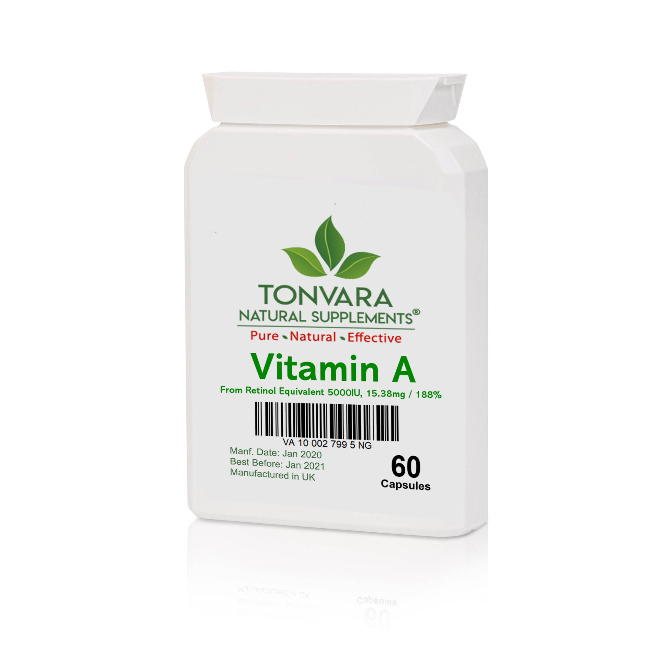 Tonvara Vitamin A (From retinol equivalent to 5000IU)